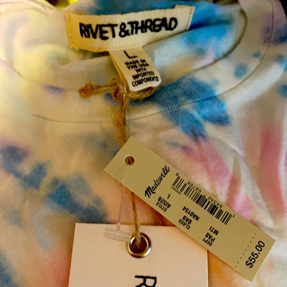 NWT Madewell River & Thread Tie Dye Tee SOLD OUT L
